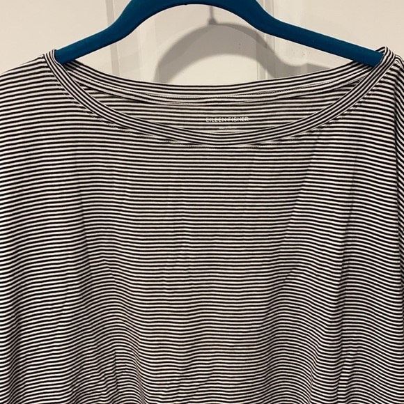 Eileen Fisher Oversized Organic Cotton Striped Tee EUC - Picture 5 of 9